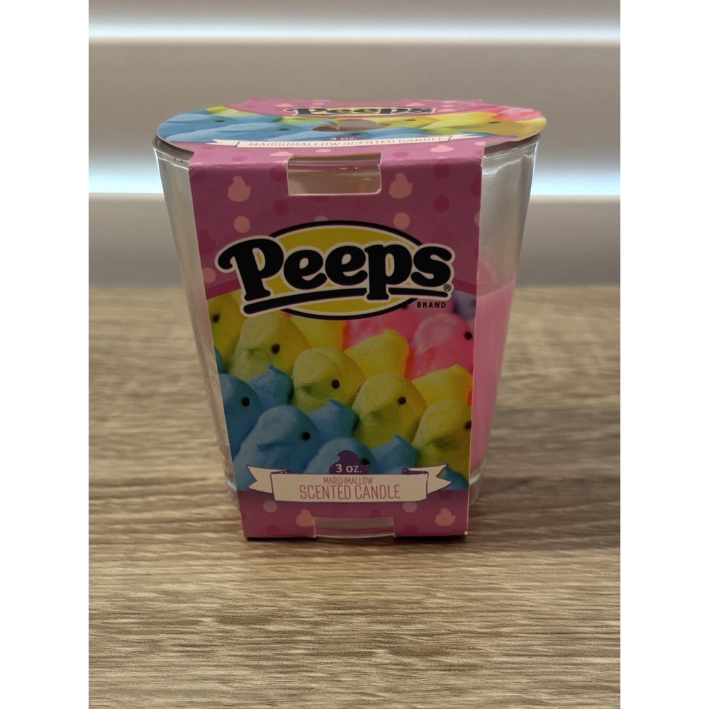 Peeps Marshmallow Scented Candle 3 oz NOS Rare Easter